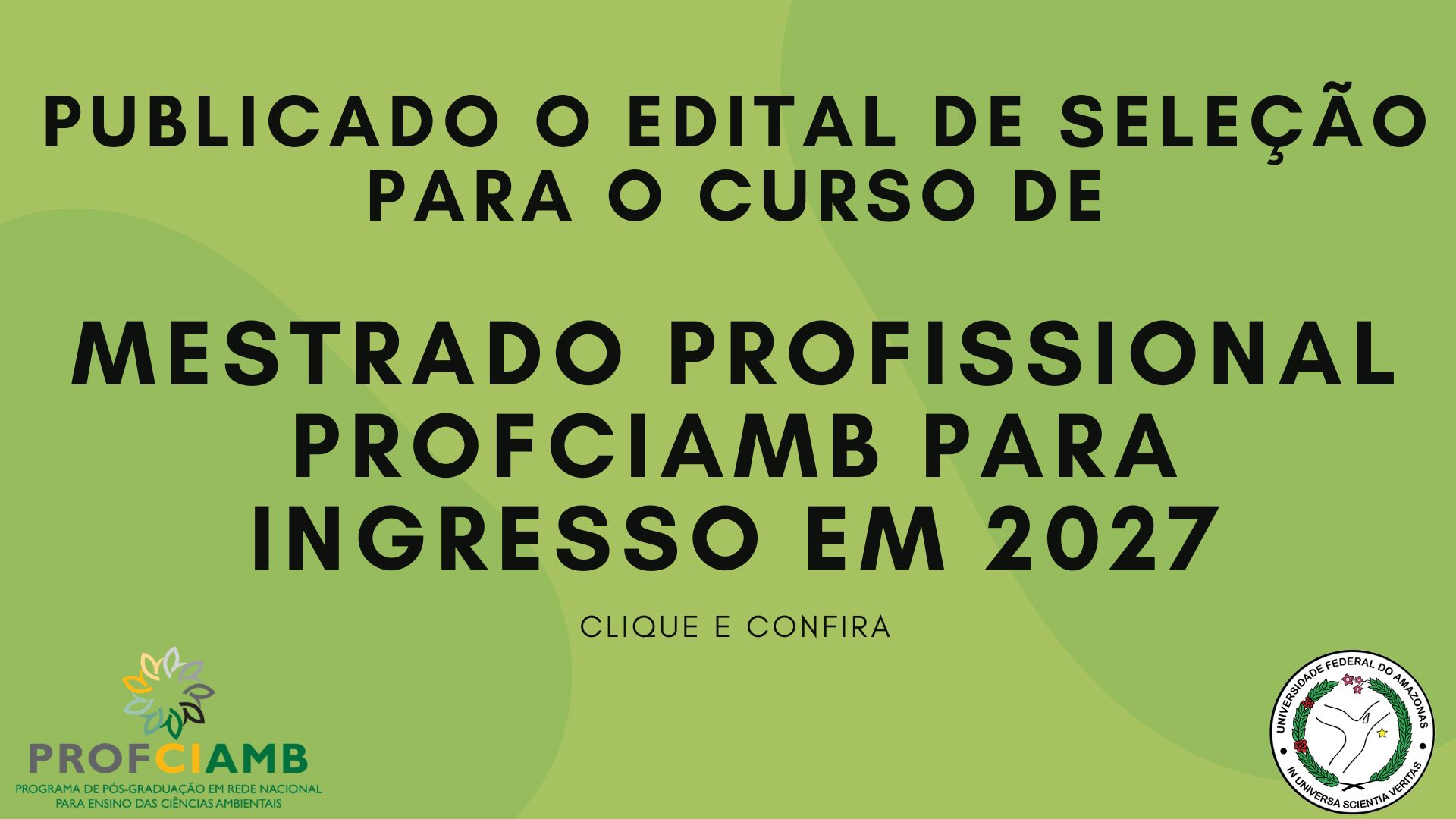 Edital de Seleção Mestrado Profissional - Ingresso em 2027